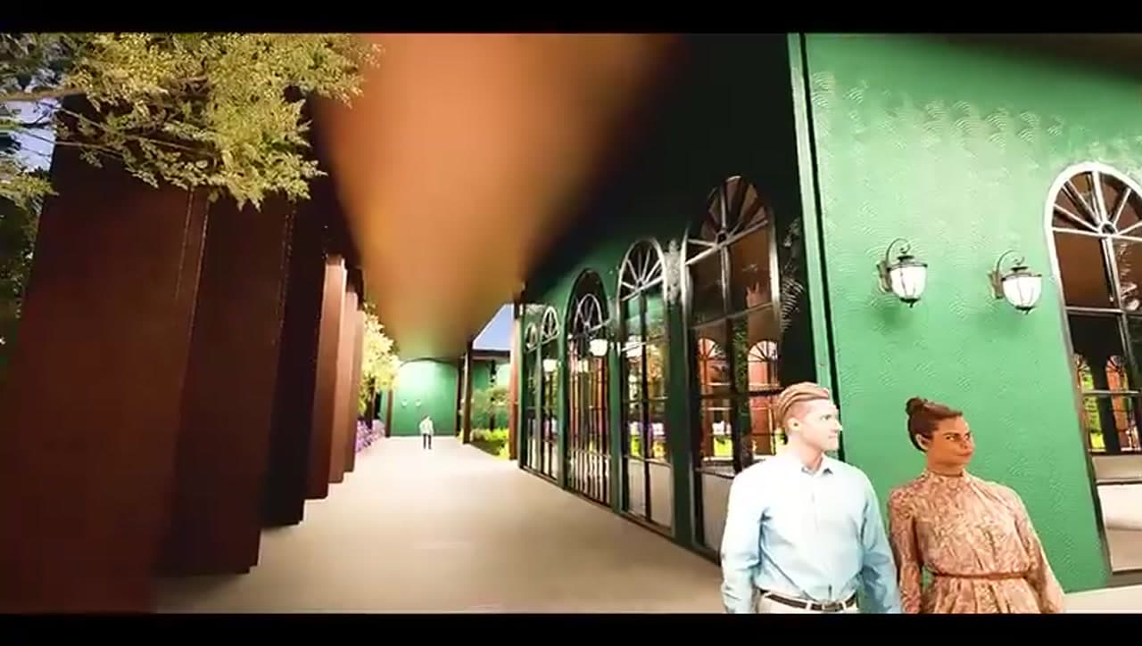 Le Roma Gardenia — Heritage colonnade walkway with arched windows